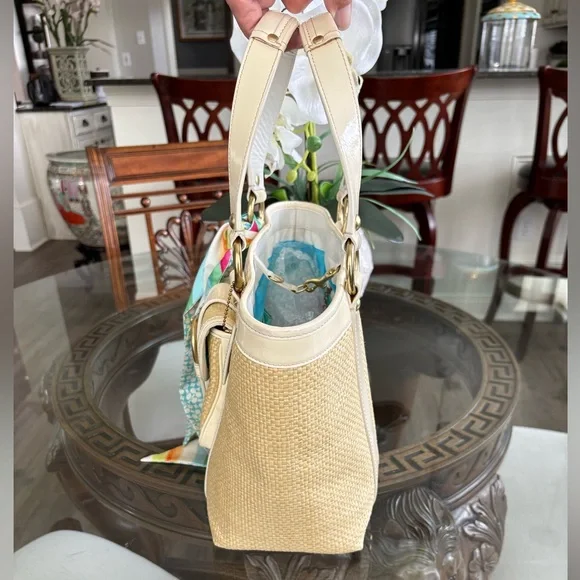 🤍🤍VINTAGE COACH LEGACY NATURAL WOVEN STRAW TOTE 65TH ANNIVERSARY TOTE BAG!🤍🤍 - Picture 3 of 12